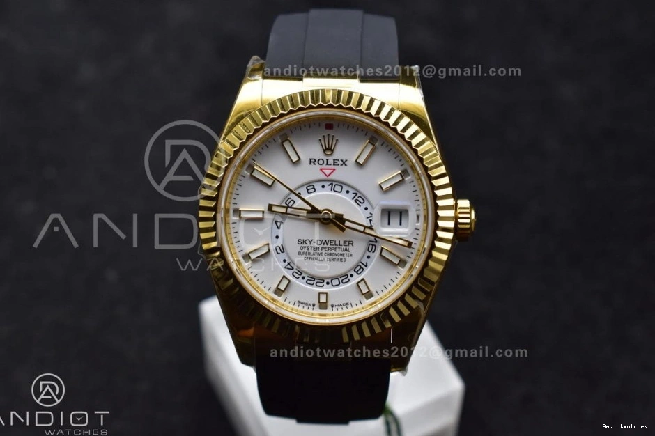 Weight) YG on Best Sky-Dweller 336238 Oysterflex Strap Functional (Gain Dial 1100 1:1 Edition ZF White A23J 0902